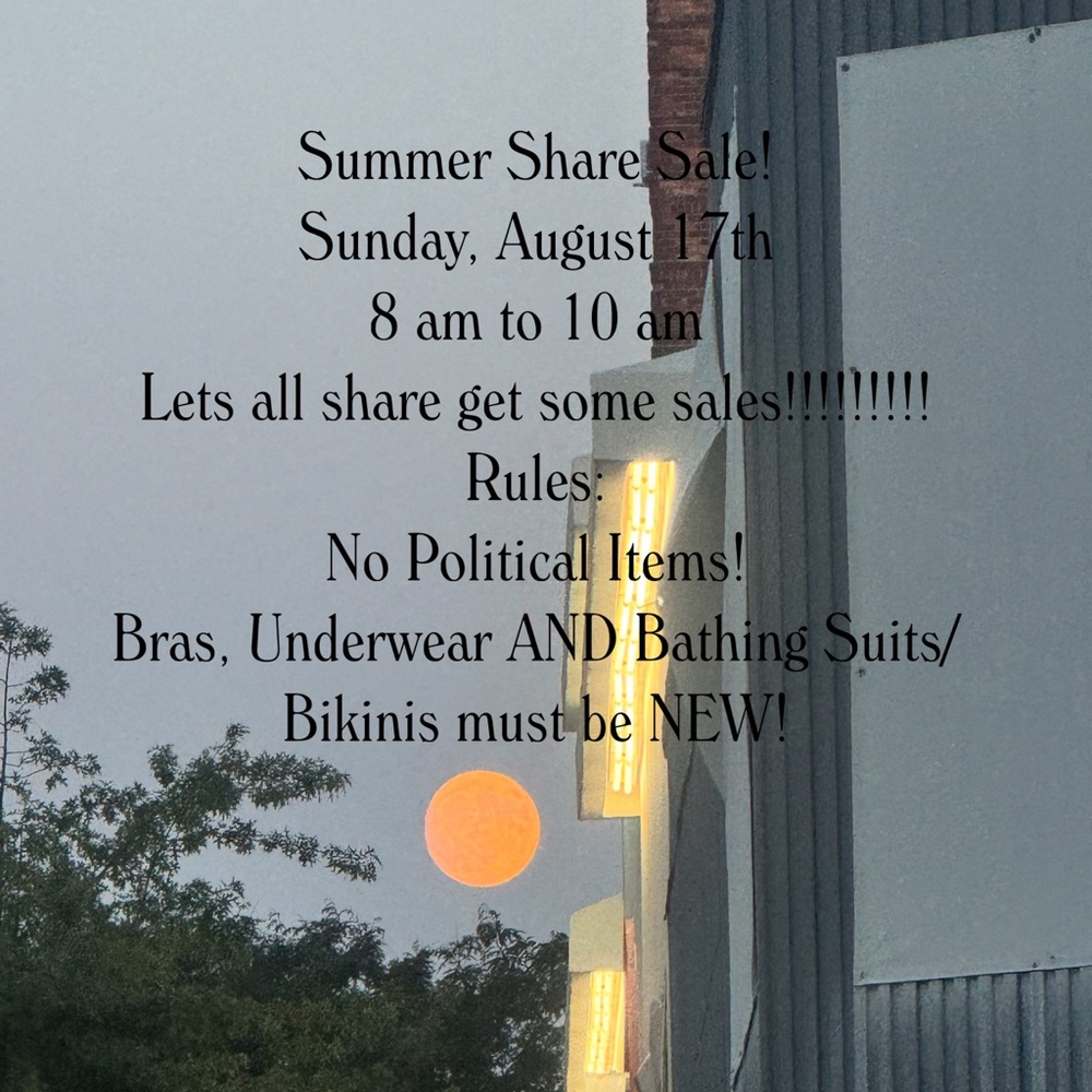 Summer Share Sale!!!
